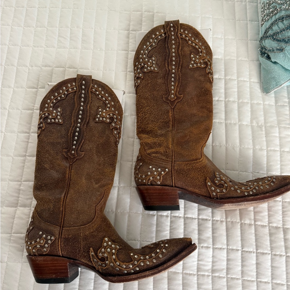 Old Gringo Brown Studded Heeled Boots - Picture 3 of 16
